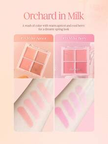Dasique 4-Color Blush Palette, High Color Payoff, Long-Lasting, Natural Glow, Lightweight Makeup, Vegan Formula, Fashion Cosmetic Brand, Christmas Gift, Holiday Essential (8g) - #18 Milky Apricot - View 7