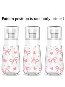 领结图案超细喷雾瓶，塑料旅行香水补充装，便携式酒精喷雾瓶，适合旅行，旅行香水补充装，适用于旅行香水喷雾、面部和头发喷雾，客厅卧室浴室家居装饰，旅行配件，婚礼派对生日礼物（男士、妈妈、爸爸、朋友），新年用品，趣味礼物，旅行必备 - 彩色 - 查看 3