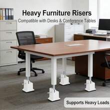 ZJchao 4pcs Adjustable Furniture Risers with Screw Clamp Rubber Bed Couch Risers para Cama y Sofá para Muebles Resistentes Blancos - Blanco - Ver 5
