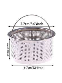 1PC/2PCS Of Stainless Steel Sink Filter With Handle - Rust-Proof And Mesh Filter, Suitable For Kitchen And Bathroom Sinks, 304 Stainless Steel, Prevents Clogging Easily Without Effort, Perfect For Draining Vegetables And Fruits, Christmas Gifts - Multicolor - View 12