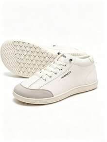 HOBIBEAR Leather Barefoot Shoes Lightweight Wide Toe Box Zero Drop Slip-On Shoes For Women - trắng - Xem 1