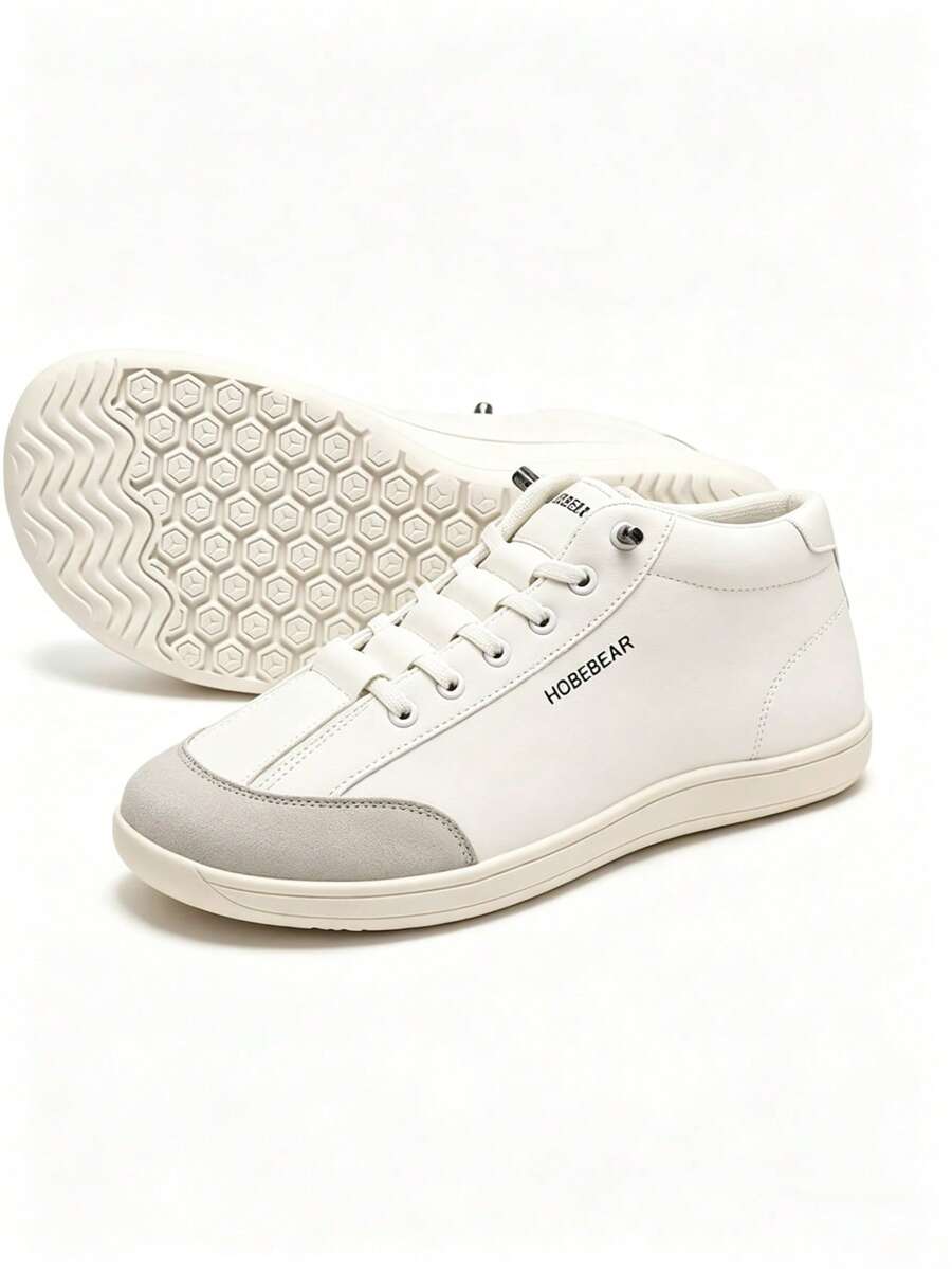 HOBIBEAR Leather Barefoot Shoes Lightweight Wide Toe Box Zero Drop Slip-On Shoes For Women - trắng - Xem 1