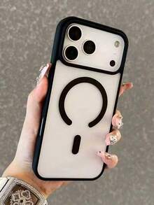 透明磁吸手机壳，兼容 17 Pro Max、16、15、14、13、12、11 Pro Plus Max、Mini 7、8、SE、16e、7P、X、XR、Xs Max，防震保护套，兼容三星 S25 Ultra、S24 Ultra、S23 FE、S22+ - 黑色 - 查看 3