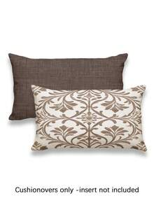 2pcs Bohemian Style Minimalist Floral Pattern Pillow Covers, Soft Breathable Polyester, Zipper Closure, Machine Washable, Decorative Cushion Covers For Bedroom, Living Room, Sofa, Car, Chair (No Pillow Insert) - Brown - View 12