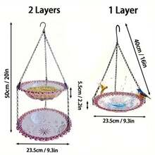 2pcs Outdoor Hanging Bird Feeder, Bird Bath Bowl, Garden Decor, Yard Farm, Hummingbird - Bird Feeder - View 2
