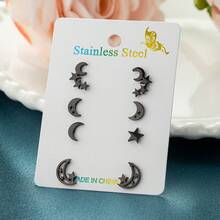 女士时尚不锈钢星形耳环，适合日常佩戴和特殊场合 - ZH001 - 查看 10