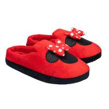 Disney Minnie Mouse Ladies Opera Slippers With 3D Bow - Red - View 1