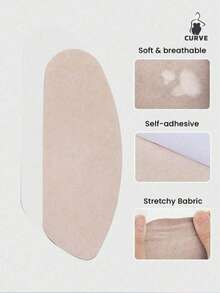 V-Shaped Elastic Fabric Thigh Patch, Invisible Sweat Barrier To Prevent Chafing, Leg Protection, Gentle Pressure Relief, Often Used For Thigh Patches - A - View 6