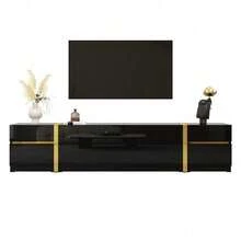 Television Stands & Entertainment Centers - Black + MDF + Particle Board - View 12