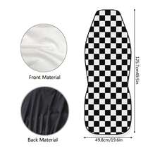 Car Seat Cover Black And White Chess Pattern Front For Cars, Easy To Install Cover Set, Accessories Auto Trucks Van SUV - Multi02 - 查看 7