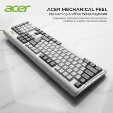 Acer OKB0A0 (Wired Single Keyboard) Lightweight Design, Mechanical Feel Membrane Wired Backlit Gaming Keyboard For Desktop Computer & Laptop, Office Use - View 1