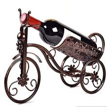 cdybox rack titular de vino de hierro forjado bicicleta forma Triciclo Art Home Décor - bronce - Ver 9