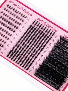 MEM 4-In-1 Cartoon-Style Faux Mink Cluster Lashes (Models 305/295/285/275/265), Mixed Lengths (6–20mm), 60D–200D Volumizing Clusters (Including Lower Lashes); DIY Lash Extensions For Fluffy Eye Looks; Suitable For Christmas, Halloween, And Daily Wear. - D - View 5