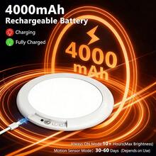 Wireless Motion Sensor Ceiling Light With Remote Control, USB Rechargeable Magnetic Installation LED Night Light Suitable For Bathroom, Garage, Shed, Attic, Basement, Corridor - Rechargeable - View 9