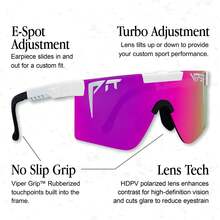 Men's Sporty Oversized Wrap Around One Piece Lens , Y2K  Streetwear Black Frame Gold Detail Outdoor Cycling Running Lightweight Eyewear - 高清偏光 - 黑屏 - 查看 6