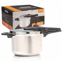 Stainless Steel Pressure Cooker – Large Induction Hob Compatible Cooker With Dual Handles For Fast Cooking At Home Or In Catering Kitchens - View 6