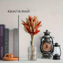 116pcs Bohemian Style Dried Lagurus Ovatus Bunny Tail Grass Bouquet - Natural Orange And Beige, Suitable For Home, Wedding, Thanksgiving, And Christmas Decor - Orange (primary Color) - View 3