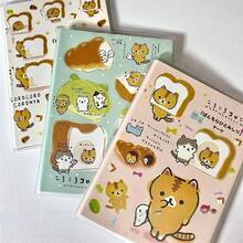 1本随机可爱面包猫图案口袋笔记本，卡通高品质便签本，便携式学生记事本 - 筆記本 - 查看 11