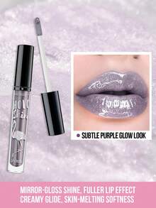 Misslyn 1件 HOLO SHINE 唇彩，持久高光亮閃效果唇妝，不黏膩亮澤妝效，高顯色唇彩，適合日常、派對與Y2K風格，情人節禮物，品牌彩妝化妝品 - 10 BUBBLEGUM POUT - 查看 5