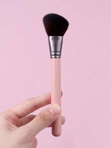 1 cọ má hồng màu hồng, cọ vát, cán gỗ, cọ tạo khối, cọ đánh phấn, dụng cụ trang điểm, có thể giặt, dùng trong nhà và ngoài trời, unisex. - Hồng - Xem 7