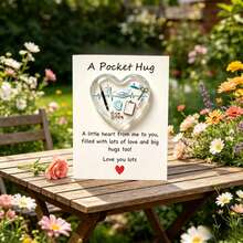 1pc/2pcs/5pcs Medical Theme Pocket Hugging Token, Resin Heart Shaped Memorabilia And Card, Unique Consolation Gift For Doctors, Nurses And Medical Staff, Perfect Graduation Gift For Nursing School - A - View 5