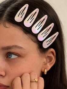 12pcs Mermaid Princess Colorful Hair Clips, Stylish Bangs Clips, Party Hair Accessories, Perfect Birthday Small Gift,Travel - Mermaid Princess Dazzling Colors - View 3