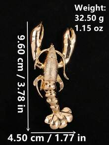 1 chiếc ghim cài áo hình tôm hùm thiết kế độc đáo, tối giản, màu vàng và bạc, thích hợp để trang trí hàng ngày, công sở, áo khoác hoặc vest cho nữ. - Nhiều màu - Xem 8