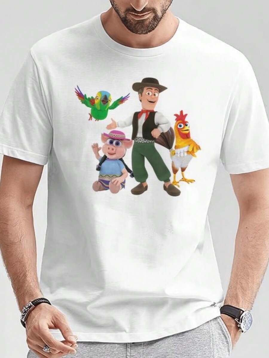 La Granja De Zenon Let'S Sign In The Farm Birthday T-Shirt. - 白色 - 查看 1