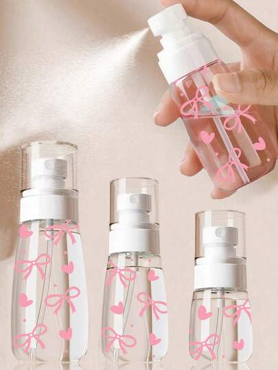 Bow Tie Pattern Ultra-Fine Mist Spray Bottle, Plastic Travel Perfume Refill Bottle, Portable Alcohol Spray Bottle Suitable For Travel, Travel Perfume Refill Bottle, Suitable For Travel Perfume Spray, Face And Hair Mist, Living Room Bedroom Bathroom Home Decor, Travel Accessories, Wedding Party Birthday Gift For Men, Mom, Dad, Friends, New Year Supplies, Fun Gift, Travel Essentials