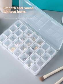 28/56 Grid Clear Plastic Storage Box Transparent Organizer With Adjustable Compartments Portable Bead Container For DIY Craft Jewelry Making Sewing Supplies Nail Art Accessories Multipurpose Lightweight Durable Waterproof Storage Case - Multicolor - View 10