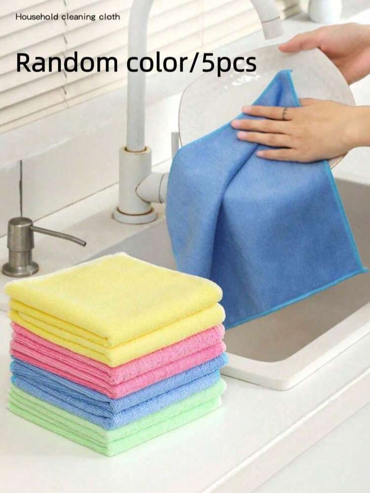 Khăn lau bếp siêu mềm bằng sợi microfiber 25x25cm, 1/5/10/20 chiếc màu ngẫu nhiên, khăn lau bát đĩa siêu thấm hút có thể tái sử dụng, không xơ vải, đa năng dùng cho gia đình, nhà bếp, phòng tắm, ô tô. - A - Xem 11
