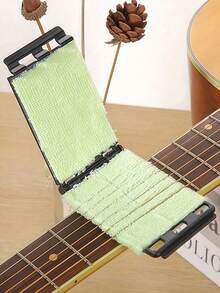 Guitar String Cleaner, Fretboard Cleaning Cloth, Fretboard Maintenance Tool, Suitable For Acoustic Guitar/Violin/Bass/Ukulele/Electric Guitar And Other Instruments - Black - View 2