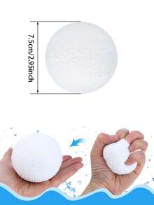Bộ 4 quả bóng xốp vệ sinh hồ bơi mùa hè, thích hợp để làm sạch bụi bẩn trong hồ bơi và các bữa tiệc, có thể hấp thụ các chất bẩn trên bề mặt, bóng xốp spa tái sử dụng để ngăn ngừa bụi bẩn và tắc nghẽn bộ lọc trong hồ bơi cố định và hồ bơi bơm hơi, thích hợp cho các phụ kiện spa nước. - đơn sắc - Xem 9