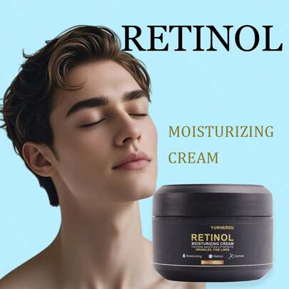 50毫升/1.69液盎司男士视黄醇保湿霜，蕴含视黄醇和甘油，紧致、柔滑、抗皱、保湿补水，适合所有肤质，日常护肤