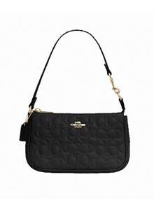 Coach Women's Nolita 19 Bag In Black Embossed Signature Leather - 黑色 - 查看 5