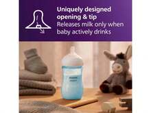 Philips Avent Natural Baby Bottles With Natural Response Nipples (Medium Flow, Flow 3), 9oz, Blue, 4-Pack, SCY903/24 - Blue - View 3