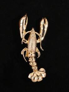 1 chiếc ghim cài áo hình tôm hùm thiết kế độc đáo, tối giản, màu vàng và bạc, thích hợp để trang trí hàng ngày, công sở, áo khoác hoặc vest cho nữ. - Nhiều màu - Xem 6