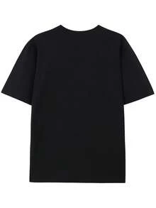 Men's Black Rifle Coffee Co Logo Print Tee - Black Casual Summer T-Shirt, Comfortable Regular Fit Round Neck Short Sleeve Top For Casual Attire And Outdoor Activities, Everyday Outfit, Statement Lightweight Shirt, Mens Fashion - 黑色 - 查看 2