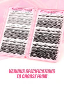 600 Cụm Mi Giả Tự Nhiên Mềm Mịn 10D 20D 30D 40D 50D Dung Lượng Siêu Lớn Sách Mi Giả Hỗn Hợp 8-16mm Độ Dày 0.07mm D Curl Dày Xoăn Tự Làm Mi Giả Thủ Công Cho Trang Điểm Hàng Ngày Cosplay - Xem 3