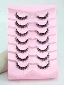 7 Pairs Short Fluffy 5D Multi-Layer Messy Invisible Wispy False Eyelashes, Comfortable Soft Realistic Lashes, Full Strip Lashes For Daily Wear & Party - View 9