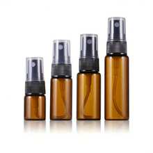 Botellas de vidrio ámbar con atomizador, 5/10/15ml, a prueba de fugas y recargables, para aceites de perfume y cuidado de la piel, equipaje de mano para viajes, almacenamiento duradero, excelente regalo para hombres/mujeres - Multicolor - Ver 6