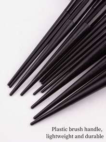 13件套化妆刷套装，柔软蓬松，包含专业粉底刷、散粉刷、眼影刷、歌舞伎刷、晕染刷，附赠化妆包和化妆海绵，是送给化妆新手的绝佳礼物，黑色 - 黑色 - 查看 4