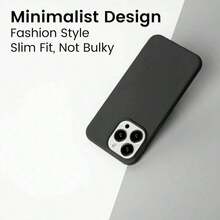 Funda de teléfono híbrida de silicona líquida TPU negra pura - Protección anti-amarilleo y tacto suave compatible con iPhone, teléfonos móviles, bolsos, accesorios móviles, fundas para teléfonos, decoración de interiores, accesorios, fundas transparentes para teléfonos, verano, correas para teléfonos, fundas para teléfonos de hombre, fundas para teléfonos negras, fundas para teléfonos rosas, fundas para teléfonos de hombre, fundas para teléfonos de mujer, protección para teléfonos móviles, accesorios de playa, regalos de fresa, fundas protectoras para teléfonos. - Estilo (1 pieza) - Ver 4