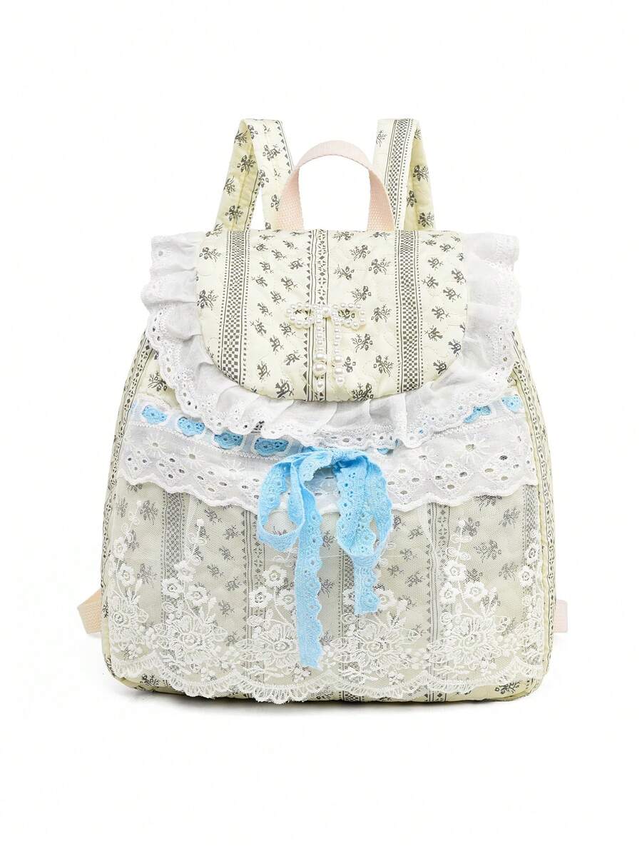 Large Capacity Fashionable & Versatile Canvas Backpack - Grey - View 1