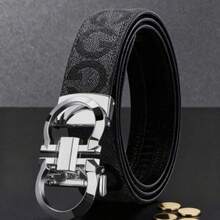 Hàng mới về: Thắt lưng nam bằng hợp kim có khóa tự động, khắc chữ, dành riêng cho giới trẻ doanh nhân. - Nhiều màu - Xem 2