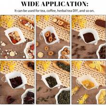 100/200个装抽绳茶漏袋，一次性茶滤袋，适用于散装茶叶、香料、咖啡、茶具配件、厨房用品 - 查看 6