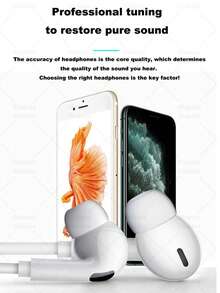 Type-C 有线耳机，入耳式耳机，具备降噪功能，HiFi 立体声，超低延迟，兼容 15 Pro Max、S24 Ultra 及其他 Type-C/USB-C 设备，适用于移动游戏和多媒体应用。 - 查看 8