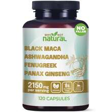 [Mother's Day Gift For Mom]4-In-1 Organic Black Maca Root, Ashwagandha, Fenugreek, Panax Ginseng Supplement For Men And Women In Capsules By Why Not Natural Healthcare Edible - 1 - Xem 8