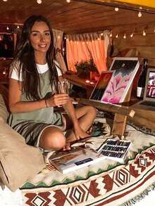 Portable Thick Picnic Mat - Bohemian Style, Machine Washable, Tear-Resistant, Vibrant Geometric Pattern - Ideal For Outdoor Picnics, Hiking, Camping, Beach, And Indoor Decor, Can Be Used As Camping Mat, Sofa Beach Towel, Tent Mat, Heat Insulation Blanket, Picnic Blanket, Camping Essentials, Camping Gear, Home Decor Carpet - Color - View 3