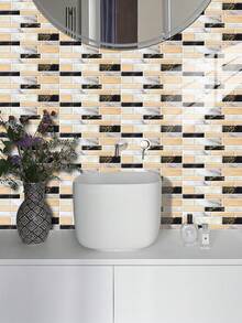 10Pcs Marble Pattern Self-Adhesive Removable Wallpaper, 3.97.8in/5.911.8in Rectangle Oil-Proof Easy To Clean Thickened Renter Friendly Wall Tile Sticker, For Kitchen Backsplash Bathroom Living Room Bedroom Dorm Rental Apartment Home Decor - Marble Tile Sticker - View 15